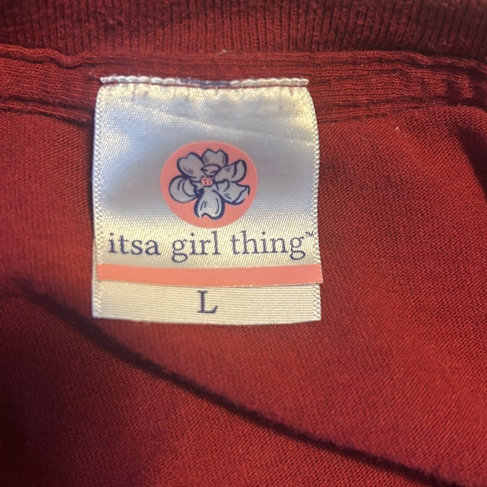 Women’s Tailgates and Touchdowns It’s a girl thing Maroon T-shirt Size L - Picture 5 of 6